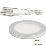 Task Lighting L-UT-FR-3SN-40 190 Lumen Satin Nickel Ultra Thin Puck Light, 4000K Cool White