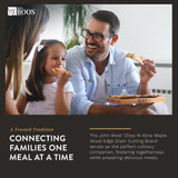 John Boos Chop-N-Slice Maple Wood Cutting Board for Kitchen Prep, 1" Thick, Small, Edge Grain, Rectangle Charcuterie Boos Block, 16" x 10", Reversible