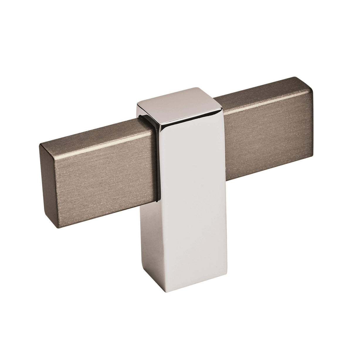 Amerock Cabinet Knob Black Brushed Nickel/Polished Chrome 2-3/8 inch (60 mm) Length Mulino 1 Pack Drawer Knob Cabinet Hardware