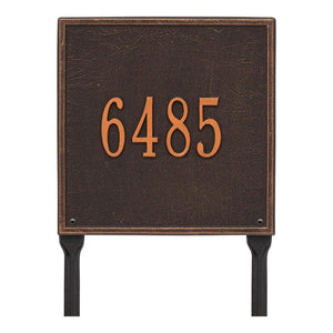 Whitehall 2113OB - Personalized Square Plaque - Standard - Lawn - 1 line