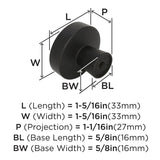 Amerock Cabinet Knob Black Bronze 1-5/16 inch (33 mm) Diameter Blackrock 1 Pack Drawer Knob Cabinet Hardware