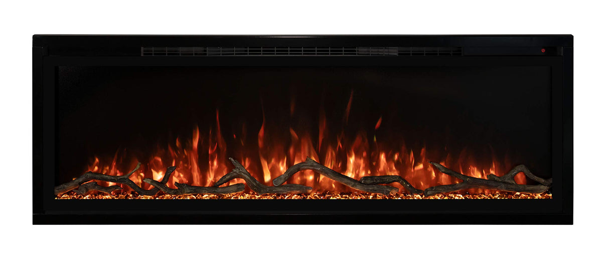 Modern Flames Spectrum Slimline Reliable Electric Fireplace | Customizable Hybrid-FX Flame LED Light Ambience | Remote Controlled | 74 Inch