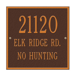 Whitehall 2112AC - Personalized Square Plaque - Standard - Wall - 3 line