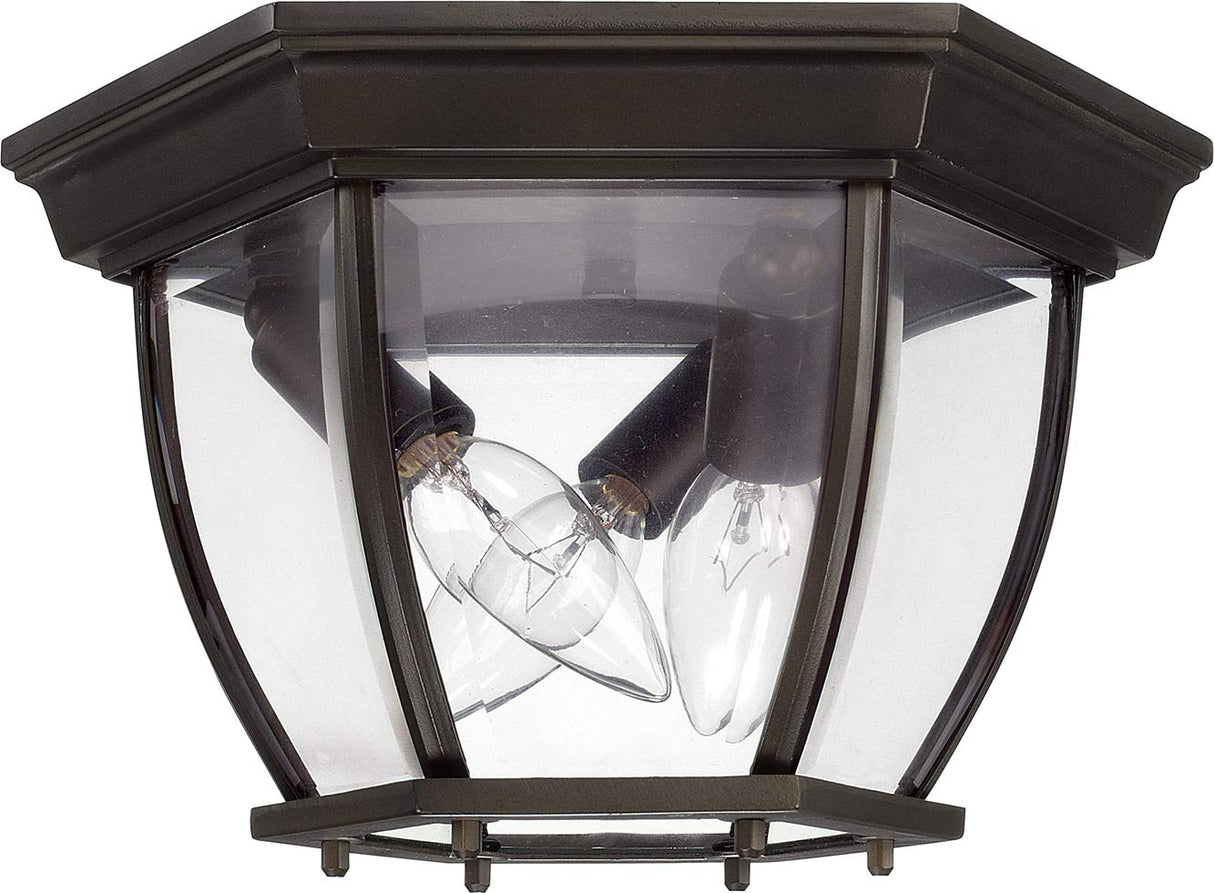 Capital Lighting 9802OB Outdoor 3 Light Outdoor Flush Mount Old Bronze