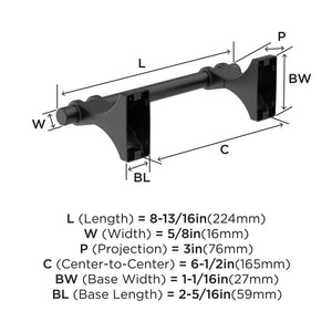 Amerock BH36051MB Matte Black Pivoting Double Post Toilet Paper Holder 8-13/16 in. (224 mm) Length Toilet Tissue Holder Davenport Bath Tissue Holder Bathroom Hardware Bath Accessories