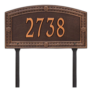 Whitehall 1874AC - Personalized Hamilton Plaque - Standard - Lawn - 1 line