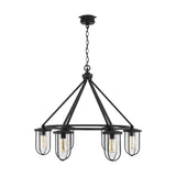 Capital Lighting 934261BK Corbin 6-Light Chandelier Black