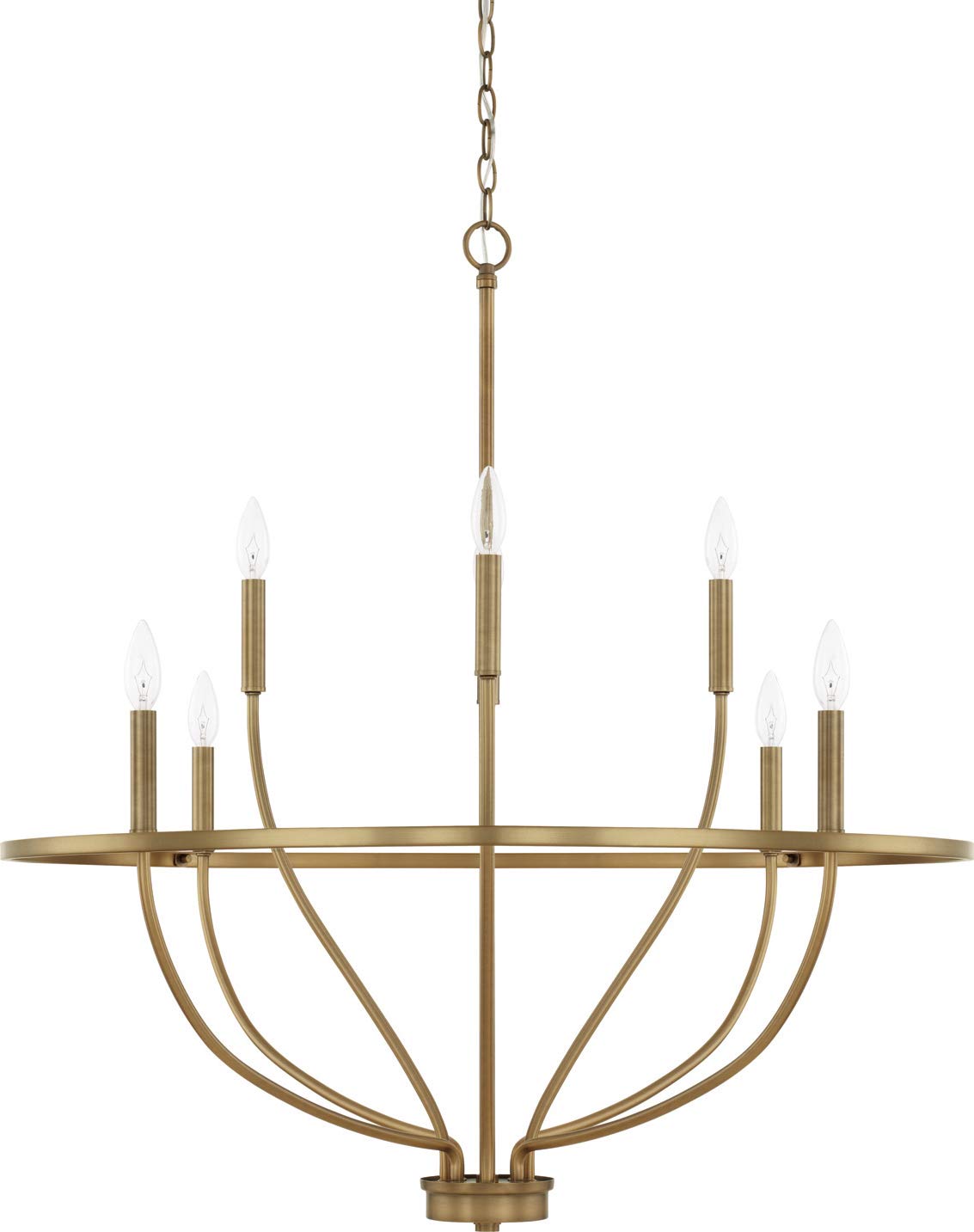 Capital Lighting 428581AD Greyson 8 Light Chandelier Aged Brass