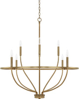 Capital Lighting 428581AD Greyson 8 Light Chandelier Aged Brass