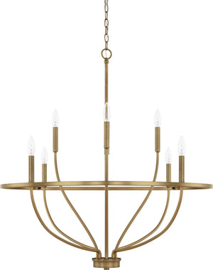 Capital Lighting 428581AD Greyson 8 Light Chandelier Aged Brass