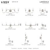 Livex Lighting 16573-91 Lansdale 3 Light Vanity Sconce, Brushed Nickel