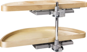 Hardware Resources HMLS-W-3515 35" Wood Half-Moon Lazy Susan