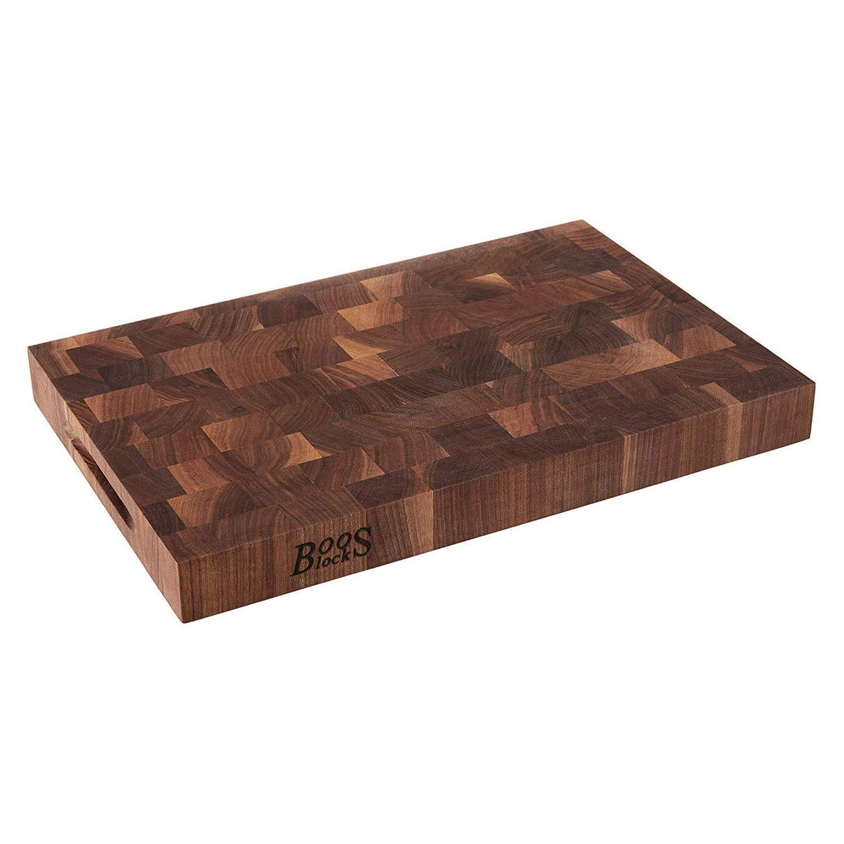 John Boos WAL-CCB1812-175 Walnut Wood Edge Grain Reversible Cutting Board, 18 x 12 1.75 Inches 18X12X1.75 WAL-END GR-GRIPS