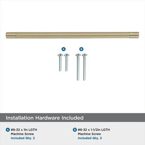 Amerock Kitchen Cabinet Pull Golden Champagne 12-5/8 in (320 mm) Center-to-Center Bronx 1 Pack Furniture Hardware Cabinet Handle Bathroom Drawer Pull