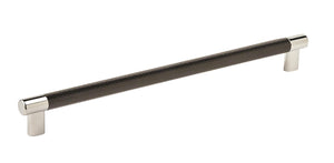 Amerock Cabinet Pull Polished Nickel/Black Bronze 12-5/8 inch (320 mm) Center to Center Esquire 1 Pack Drawer Pull Drawer Handle Cabinet Hardware