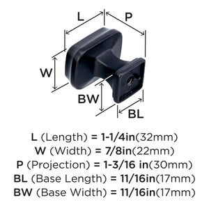 Amerock Cabinet Knob Black Bronze 1-1/4 inch (32 mm) Length Revitalize 1 Pack Drawer Knob Cabinet Hardware