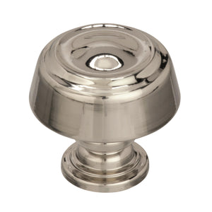 Amerock Cabinet Knob Polished Nickel 1-3/16 inch (30 mm) Diameter Kane 1 Pack Drawer Knob Cabinet Hardware
