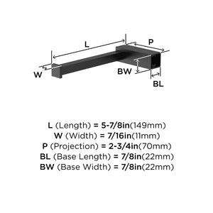 Amerock BH36081MB Matte Black Single Post Toilet Paper Holder 5-7/8 in. (149 mm) Length Toilet Tissue Holder Monument Bath Tissue Holder Bathroom Hardware Bath Accessories