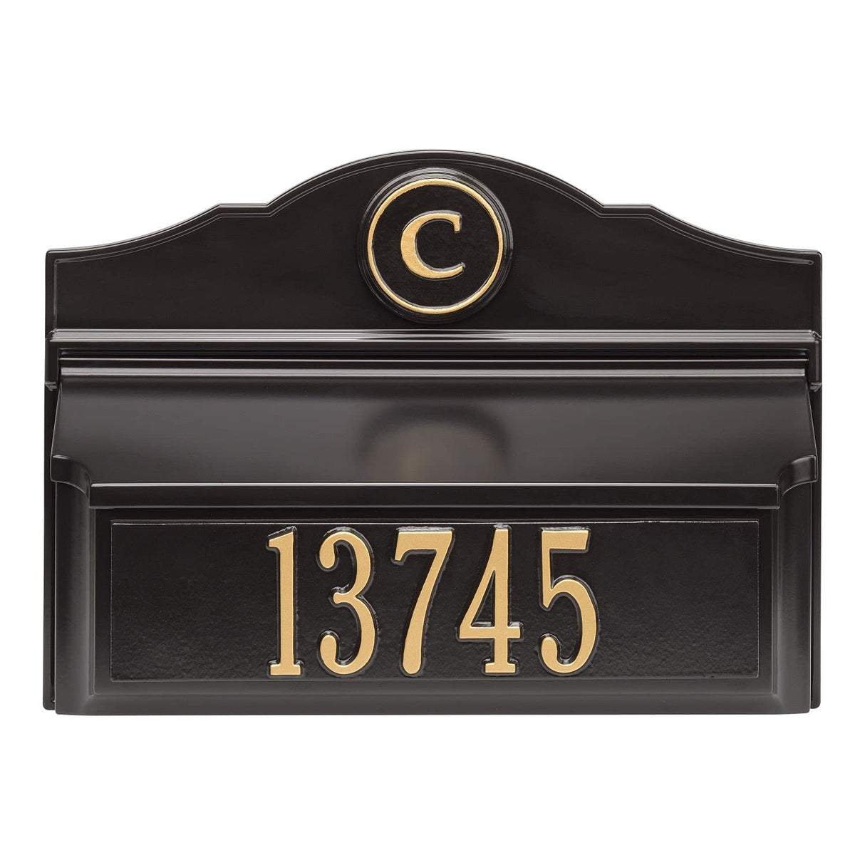 Whitehall 11246 - Colonial Wall Mailbox Package #1 (Mailbox, Plaque & Monogram)
