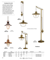 Elk Home Farmhouse 1-Light Pendant - in Oiled Bronze Finish, with Oiled Bronze Metal Shade, Transitional Style