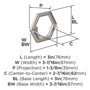 Amerock HBX37015G10 Prismo Single Prong Decorative Wall Hook Satin Nickel Hook for Coats, Hats, Backpacks, Bags Hooks for Bathroom, Bedroom, Closet, Entryway, Laundry Room, Office