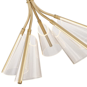 Kuzco CH62628-BG/LG MULBERRY 28" CH BRUSHED GOLD LIGHT GUIDE  67W LED 90 3000K DC LED