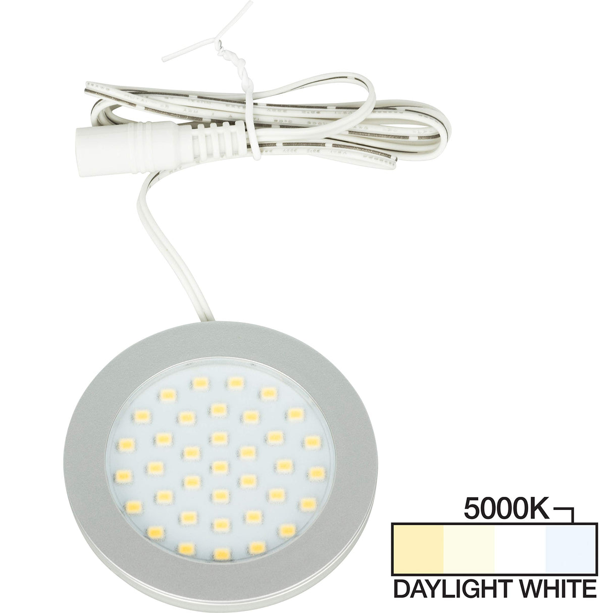 Task Lighting L-UT-FR-3SN-50 190 Lumen Satin Nickel Ultra Thin Puck Light, 5000K Daylight White