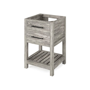 Jeffrey Alexander VKITWAV24WHBGR 24" White Wavecrest Vanity, Black Granite Vanity Top, undermount rectangle bowl