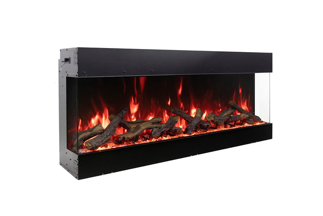 Amantii TRV-65-BESPOKE Tru View Bespoke - 65" Indoor / Outdoor 3 Sided Electric Fireplace Featuring a 20" Height, WiFi Compatibility, Bluetooth Connectivity, Multi Function Remote, and a Selection of Media Options