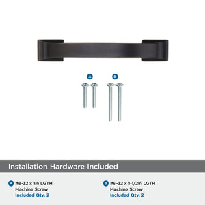 Amerock Cabinet Pull Oil Rubbed Bronze 3 inch (76 mm) Center to Center Candler 1 Pack Drawer Pull Drawer Handle Cabinet Hardware
