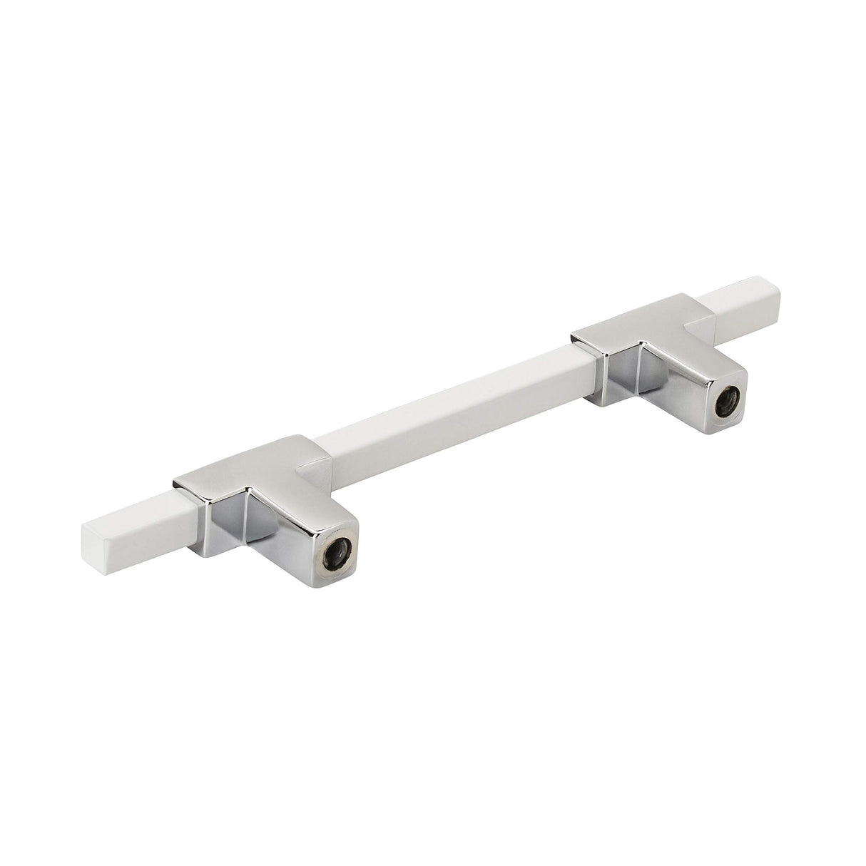 Amerock Cabinet Pull Polished Chrome/White 10-1/16 inch (256 mm) Center to Center Urbanite 1 Pack Drawer Pull Drawer Handle Cabinet Hardware