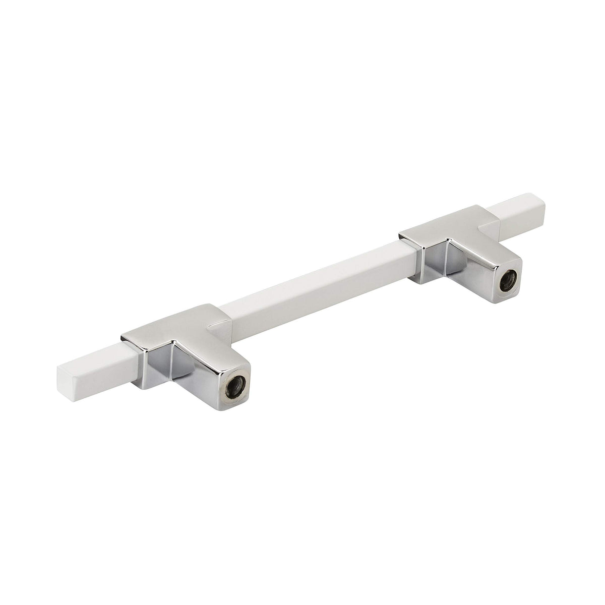 Amerock Cabinet Pull Polished Chrome/White 3-3/4 inch (96 mm) Center to Center Urbanite 1 Pack Drawer Pull Drawer Handle Cabinet Hardware