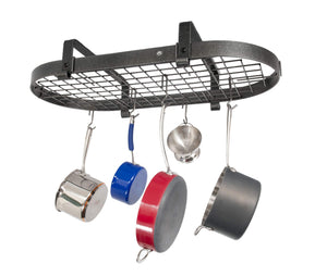 Enclume PR12WG HS 37" Low Ceiling Oval Pot Rack w/ 18 Hooks HS