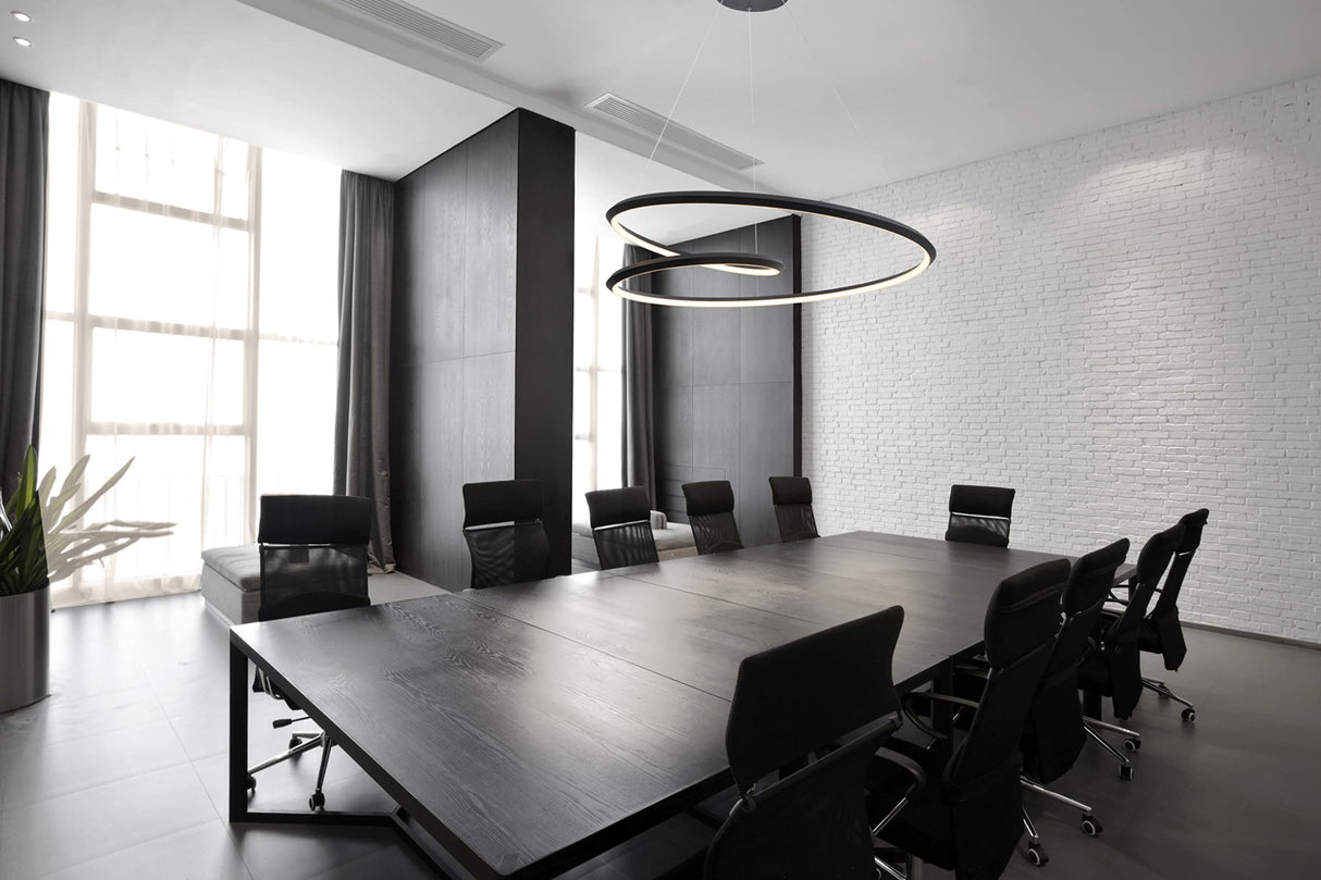 Kuzco PD22332-BN AMPERSAND 32" PD Brushed Nickel 120V TRIAC/ELV LED 3000K 90CRI 67W