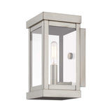 Livex Lighting 20701-91 Outdoor Wall Lantern, Medium, Brushed Nickel