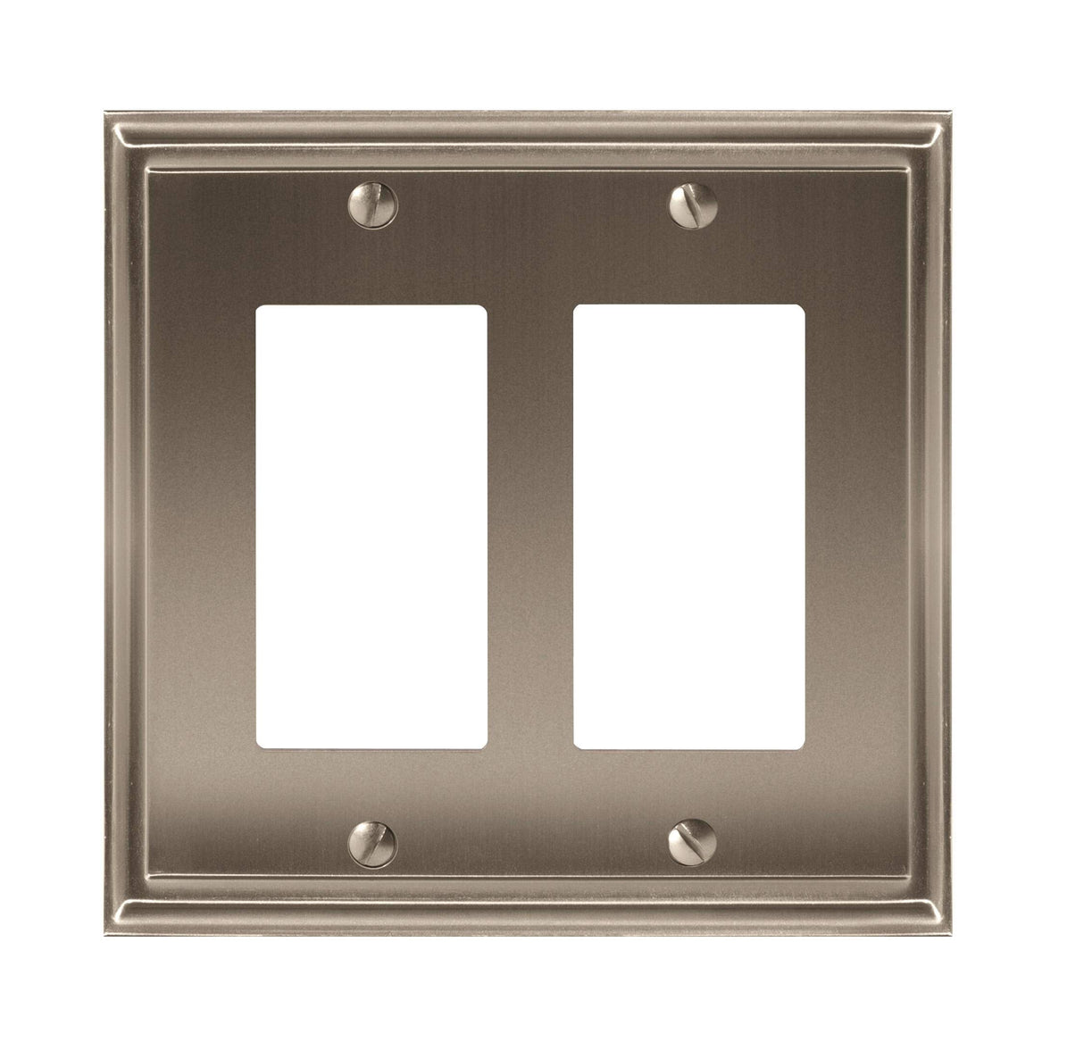 Amerock Wall Plate Satin Nickel 2 Rocker Switch Plate Cover Mulholland 1 Pack Decora Wall Plate Light Switch Cover