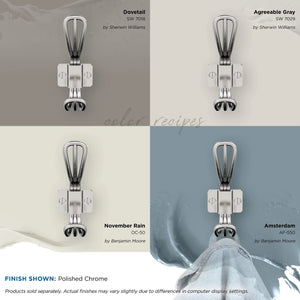 Amerock H3700626 Vinland Double Prong Decorative Wall Hook Polished Chrome Hook for Coats, Hats, Backpacks, Bags Hooks for Bathroom, Bedroom, Closet, Entryway, Laundry Room, Office