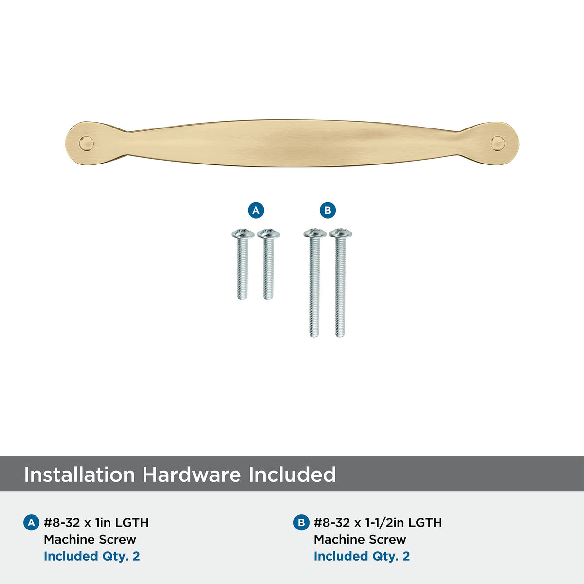 Amerock Cabinet Pull Champagne Bronze 3-3/4 in (96 mm) Center-to-Center Drawer Pull Inspirations Kitchen and Bath Hardware Furniture Hardware