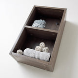 Fresca FST8092GW Fresca Walnut Bathroom Linen Side Cabinet w/ 2 Open Storage Areas