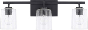 Capital Lighting 128531MB-449 Greyson 3 Light Vanity Matte Black