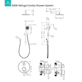 PULSE ShowerSpas 3006-MB-1.8GPM Matte Black Combo Shower System, 1.8 GPM