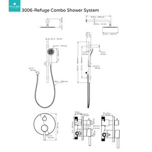 PULSE ShowerSpas 3006-CH-1.8GPM Chrome Combo Shower System, 1.8 GPM