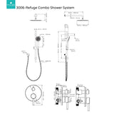 PULSE ShowerSpas 3006-BN-1.8GPM Brushed-Nickel Combo Shower System, 1.8 GPM