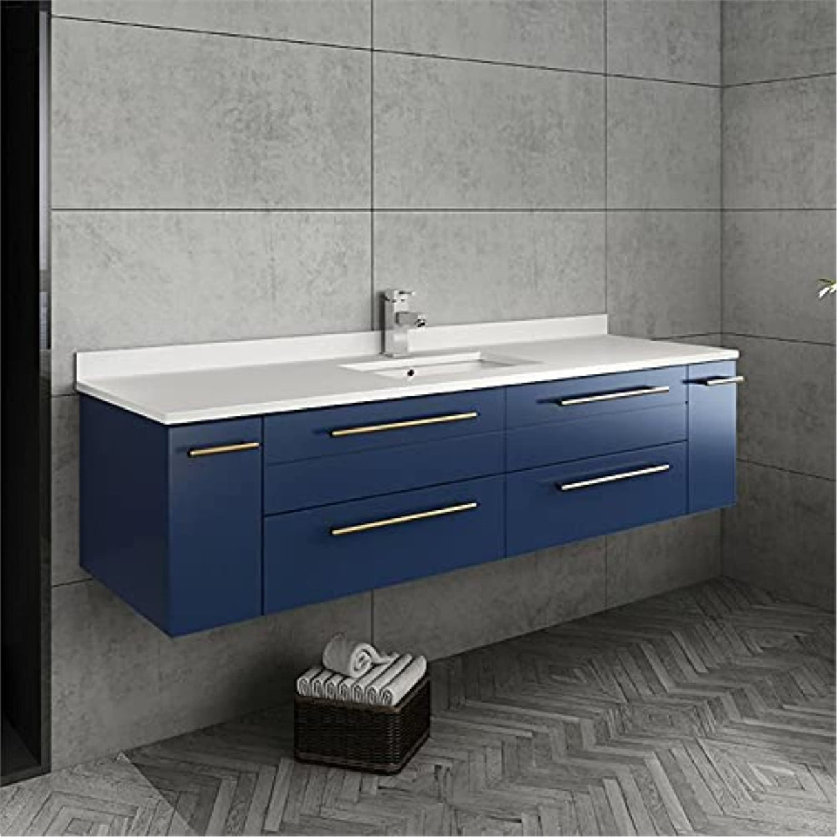 Fresca FCB6160RBL-UNS-CWH-U Modern Bathroom Vanity