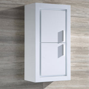Fresca FST8140WH Fresca Allier White Bathroom Linen Side Cabinet w/ 2 Doors