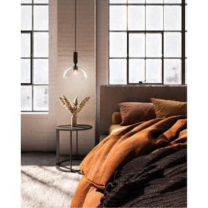 Alora PD563012MBCL JUDE 12" PD MATTE BLACK CLEAR GLASS ROD 46 1X60W E26