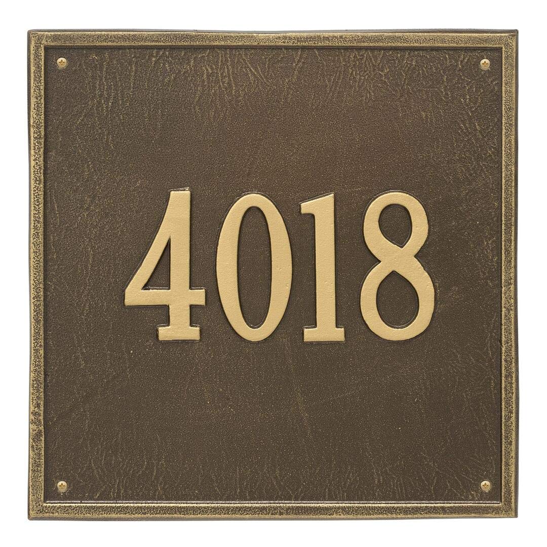 Whitehall 2116AB - Personalized Square Plaque - Estate -Wall - 1 line