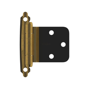 Amerock Cabinet Hinge Variable Overlay, Reverse Bevel Hinge Antique Brass 2 Pack Self-Closing Hinge Face Mount Hinge Cabinet Door Hinge