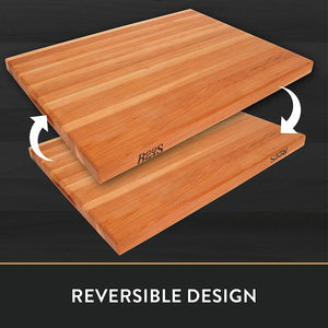 John Boos CHY-R02 Cherry Wood Cutting Board for Kitchen Prep, 1.5 Inch Thick, Large Edge Grain Rectangular Reversible Charcuterie Block, 24" x 18" 1.5" 24X18X1.5 CHY-EDGE GR-REV-