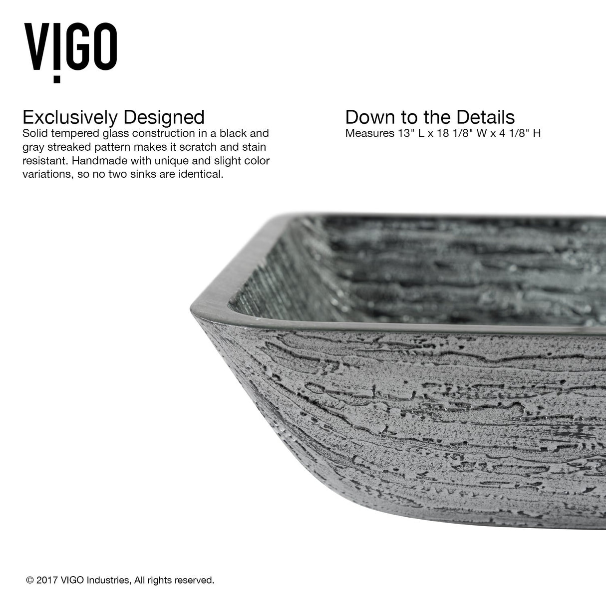 VIGO Rectangular Titanium Glass Vessel Bathroom Sink Set With Dior Vessel Faucet In Brushed Nickel With Pop-Up Drain